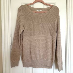 MADEWELL Cozy Beige Long-Sleeve Sweater